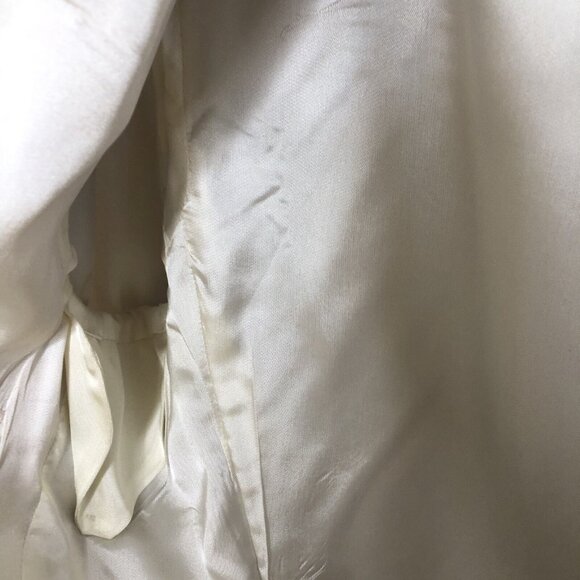 Oscar De La Renta Blazer Mens 46R  Cream Silk Wool Sport Coat Jacket Career - Picture 15 of 16